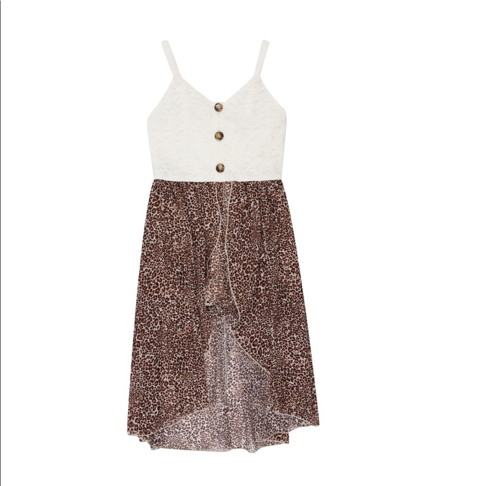 Animal Print Speechless Smocked High-Low Dress
